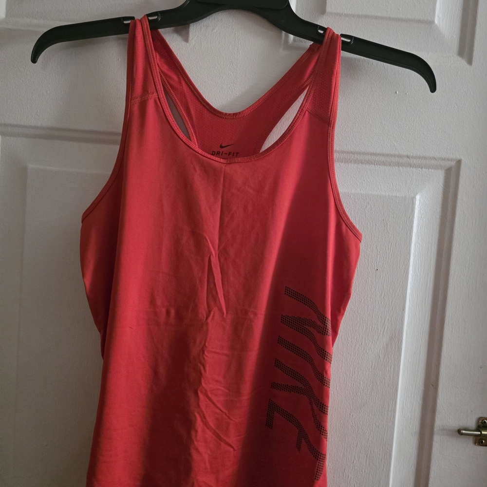 Nike Women's Vibrant Red Dri-FIT Tank Top